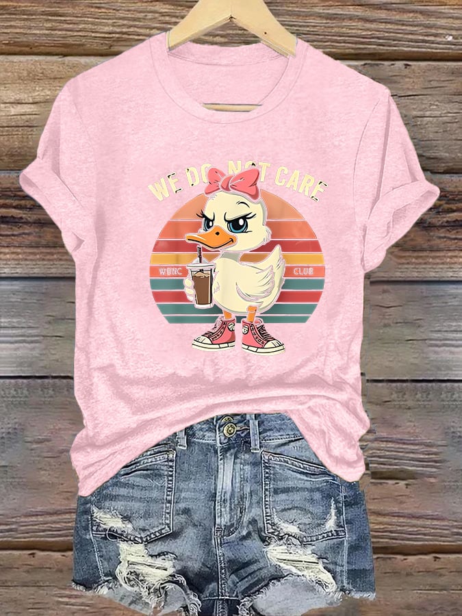 Women's  Retro Funny Proud Member Of Club We Do Not Care Menopause Perimenopause Print  T-Shirts