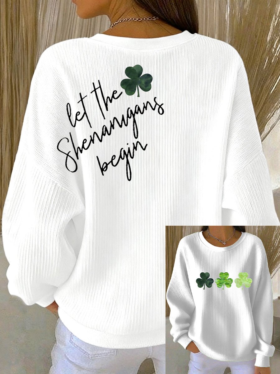 Women's Let The Shenanigans Begin Printed Sweatshirt