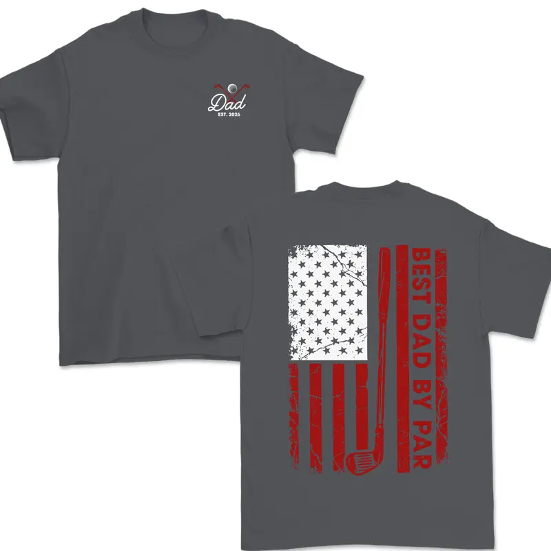 Unisex Best Dad Golf Patriotic Design T-shirt