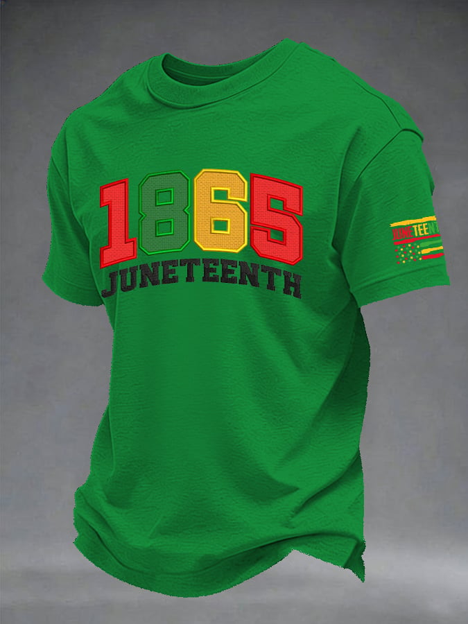 Men's Juneteenth Print Casual T-Shirt