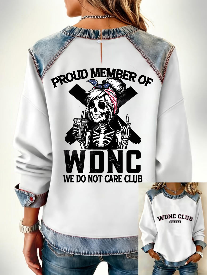 Women's  Retro Funny Proud Member Of Club We Do Not Care Menopause Perimenopause Print  Sweatshirtt