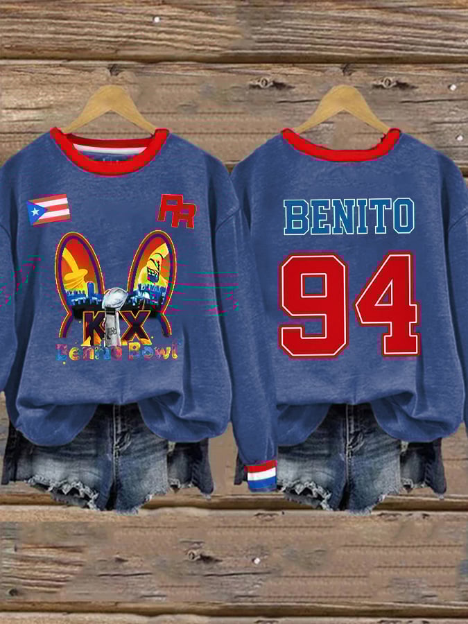 Women's Puerto Rico Print Sweatshirt