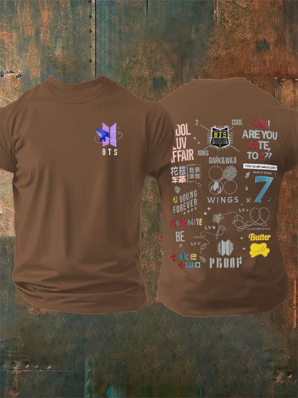 Men's K-pop  Print Casual T-Shirt