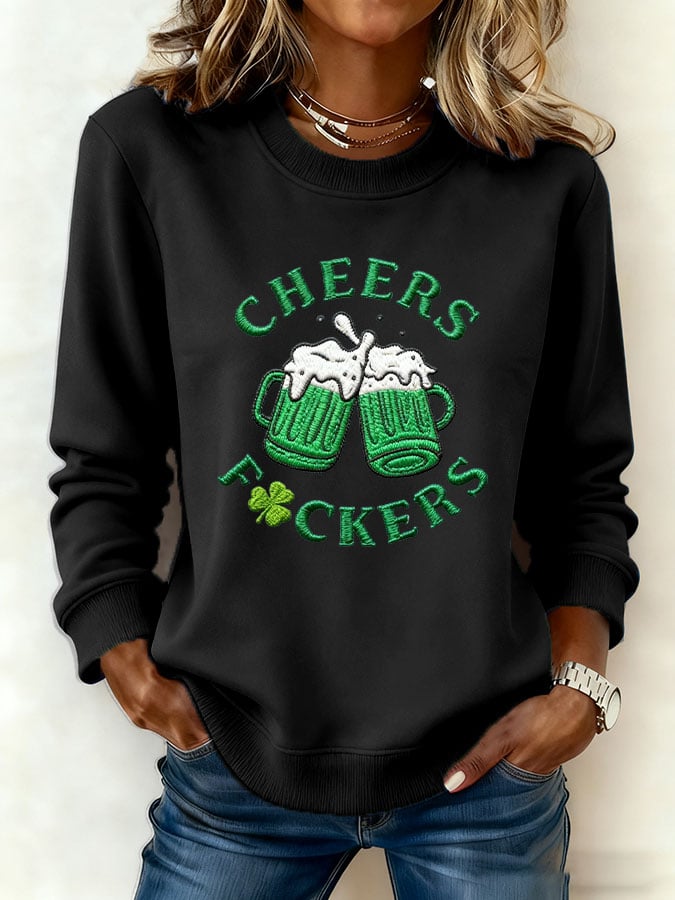 Women's St. Patrick's Day Printed Casual Sweatshirt