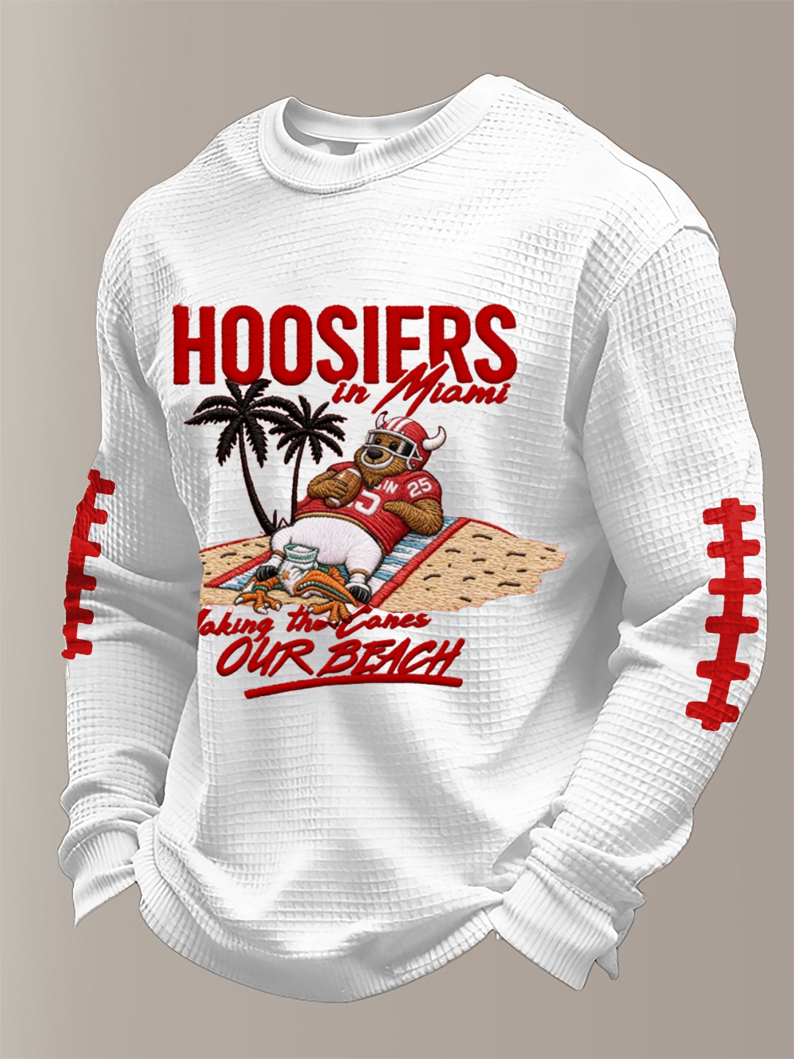 Men's Football Print Waffle T-Shirt