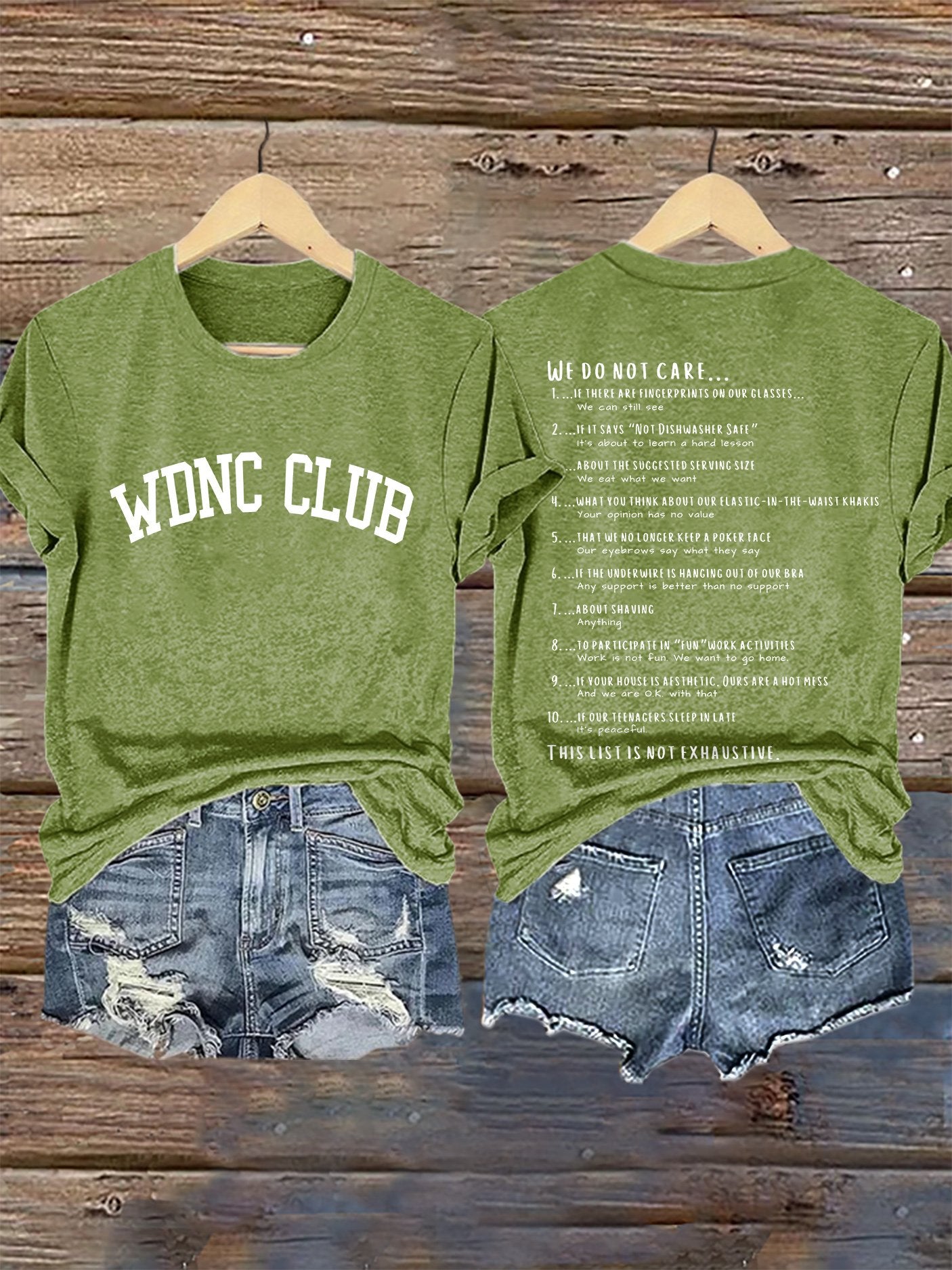 Retro Funny WDNC Menopause Perimenopause This List Is Not Exhaustive Print T-Shirt