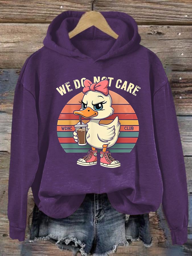 Women's  Retro Funny Proud Member Of Club We Do Not Care Menopause Perimenopause Print  Hoodie