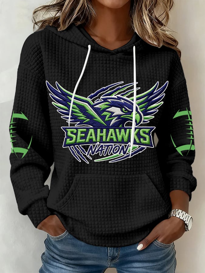 Women's Football Print Casual Sweatshirt