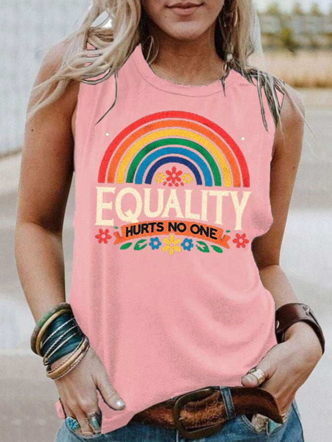 Women's Equality Hurts No One Printed Tank Top