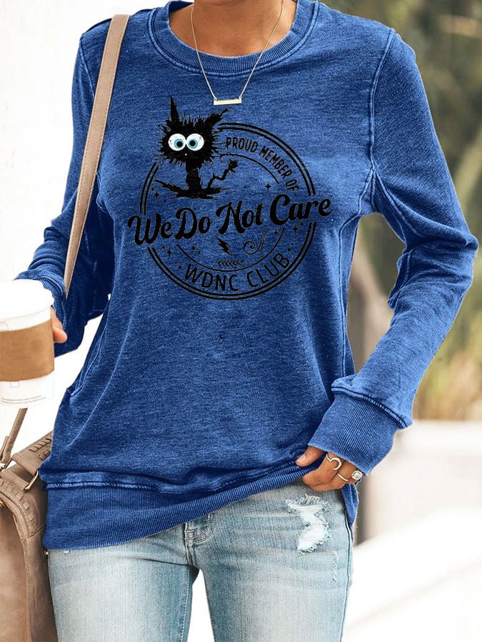 Retro Funny Proud Member Of WDNC Club Menopause Perimenopause Print Sweatshirt