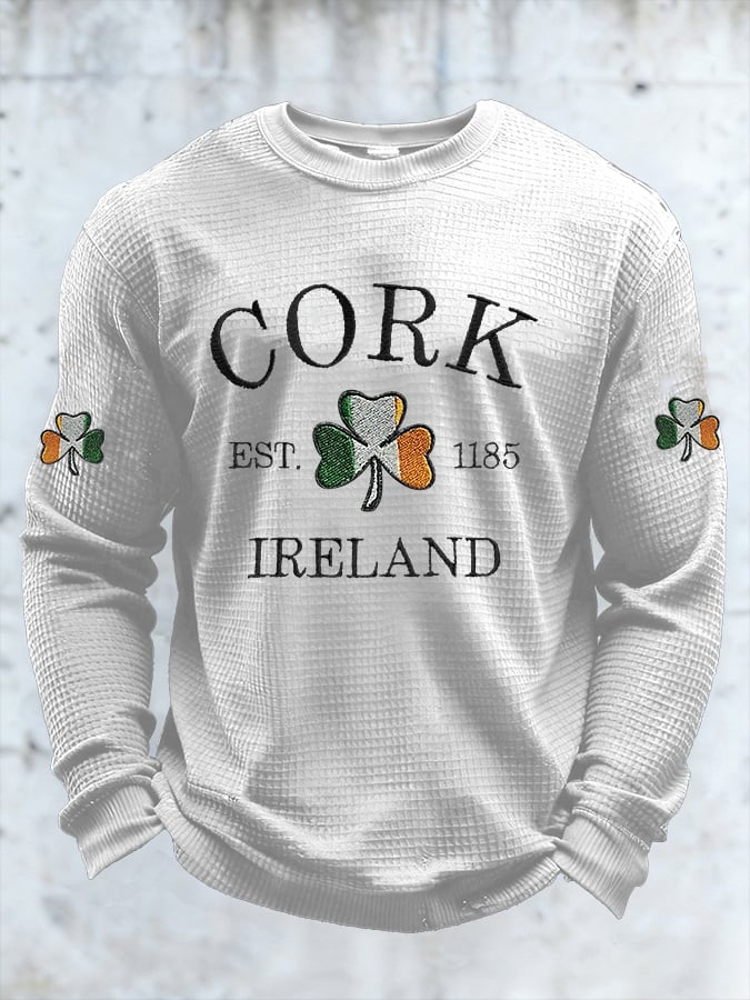 Men's Casual Printed Waffle Top