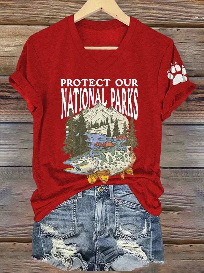 Women's Protect Our National Parks Printed T-Shirt