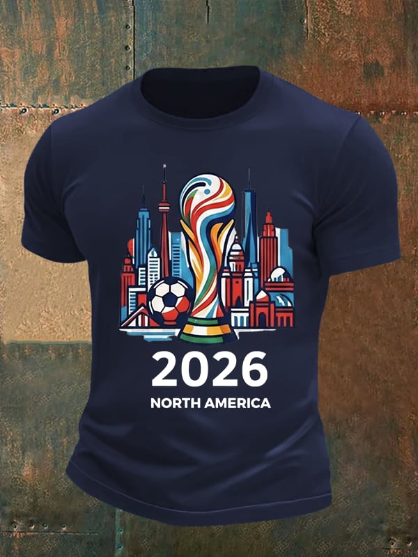 Men's  North America WC 2026 Soccer printed T-shirt