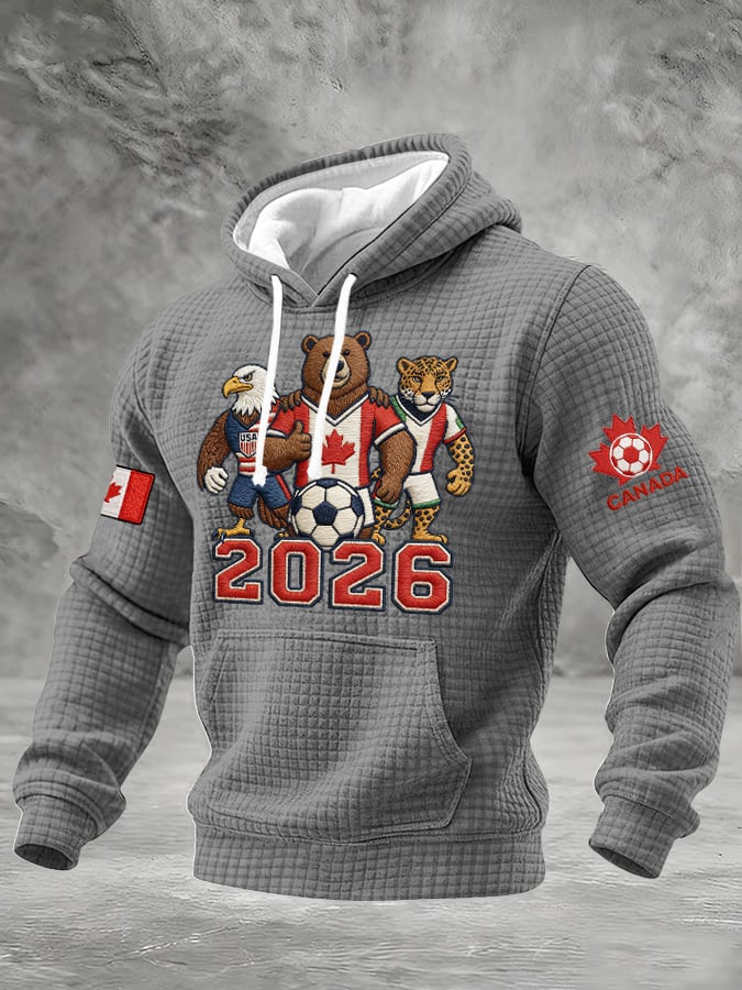 Men's Casual Canadian Football Fan Plaid Sports Shirt