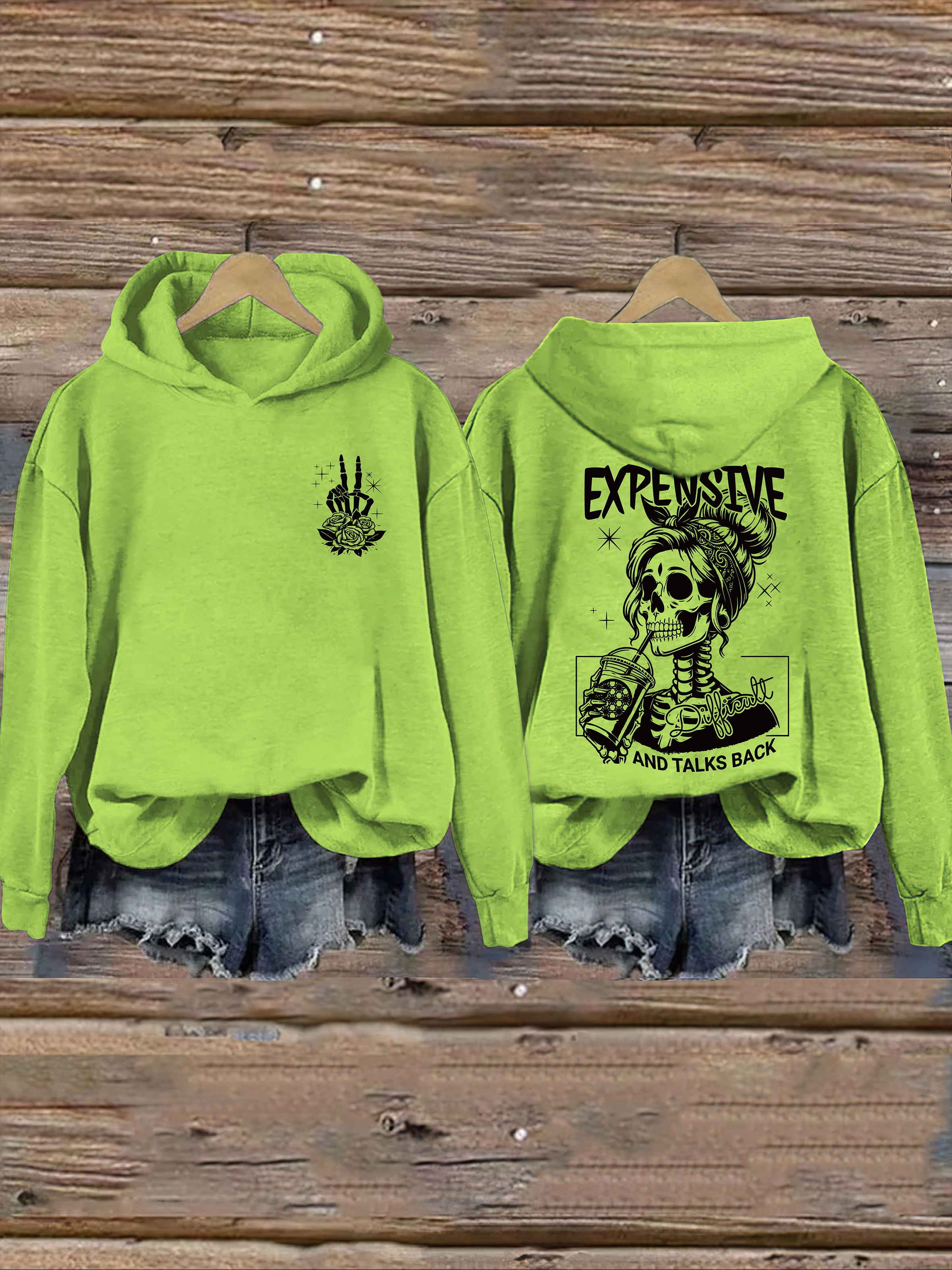 Retro and fun WDNC member printed hooded sweatshirt