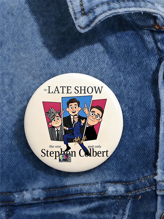 Off Unisex "THE LATE SHOW" Print Brooch