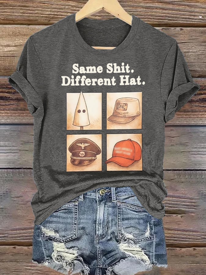 Women’s  Same Shit Different Hat  Print T-Shirt