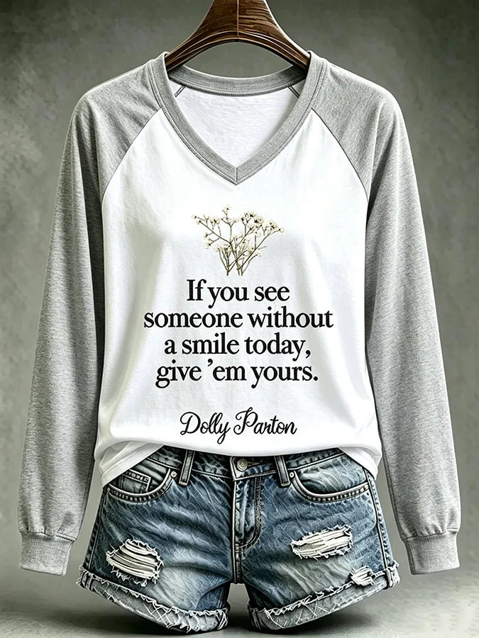 Women'S Country Cowgirl Dolly Commemorative The Way I See It, If You Want The Rainbow, You Gotta Put Up With The Rain Print Sweatshirt