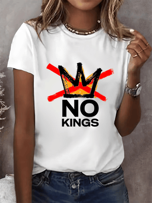 Women's  America has No Kings Printed Casual T-Shirt