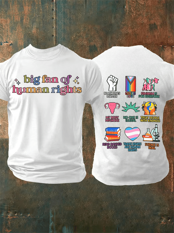 Men's  big fan of human rights  T-Shirt