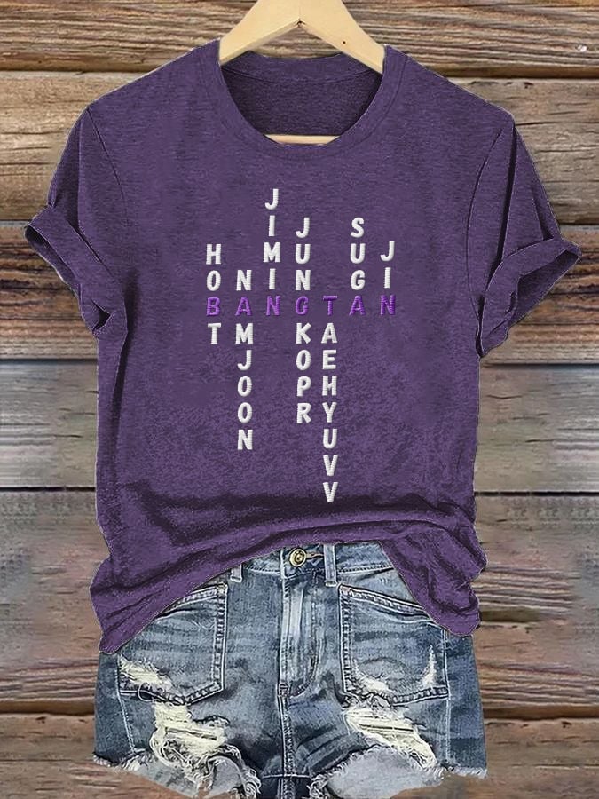 Women's Kawaii Kpop Fan T-shirt