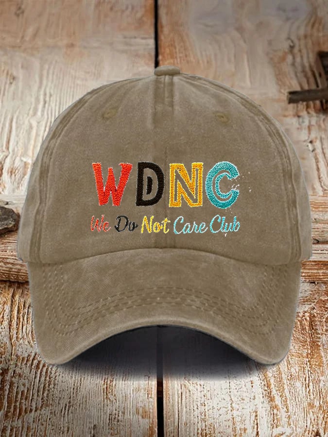 Unisex  Retro Funny WDNC We Do Not Care Club Menopause Perimenopause Print Baseball Cap