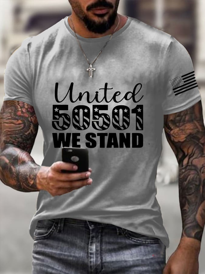 Men's 50 Protests 50 States 1 Movement Print T-Shirt