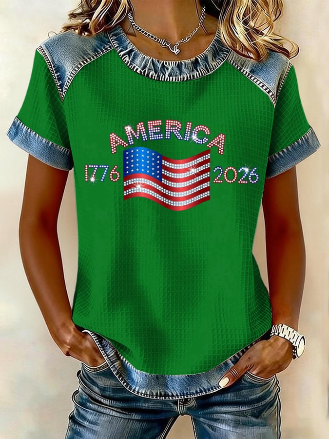 Women's 250th Anniversary Printed Short-Sleeved T-Shirt