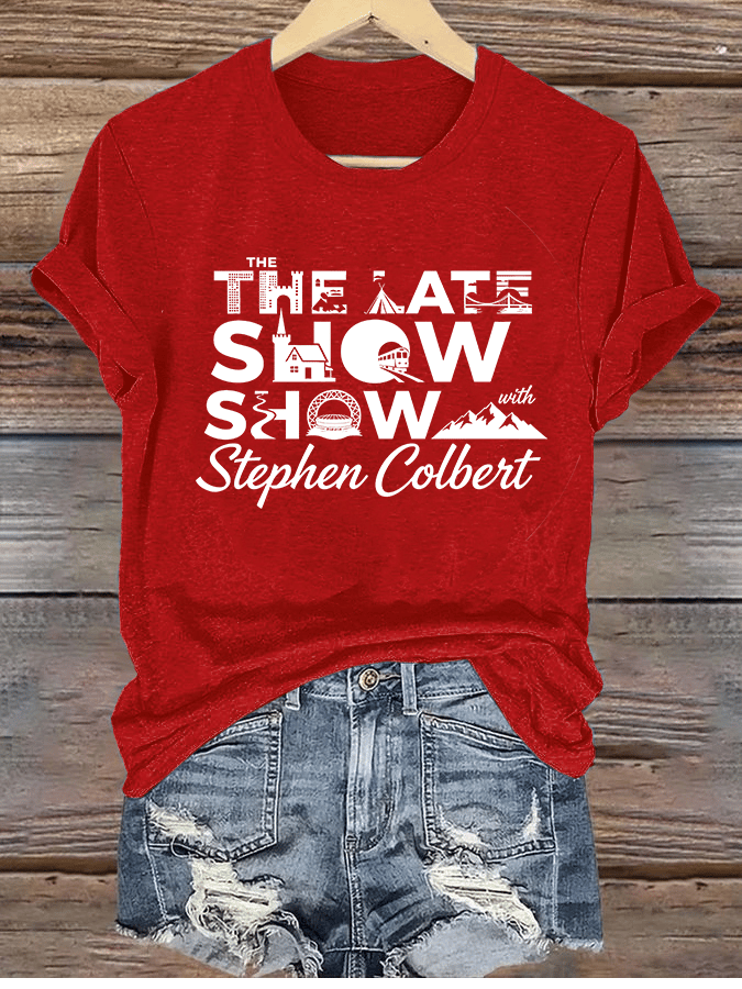 Women's Retro Last Show Tree Print T-Shirt