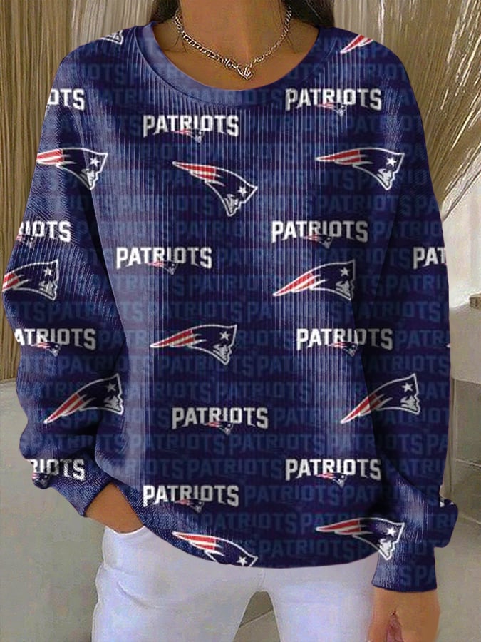 Women's Casual Rugby Textured Sweatshirt