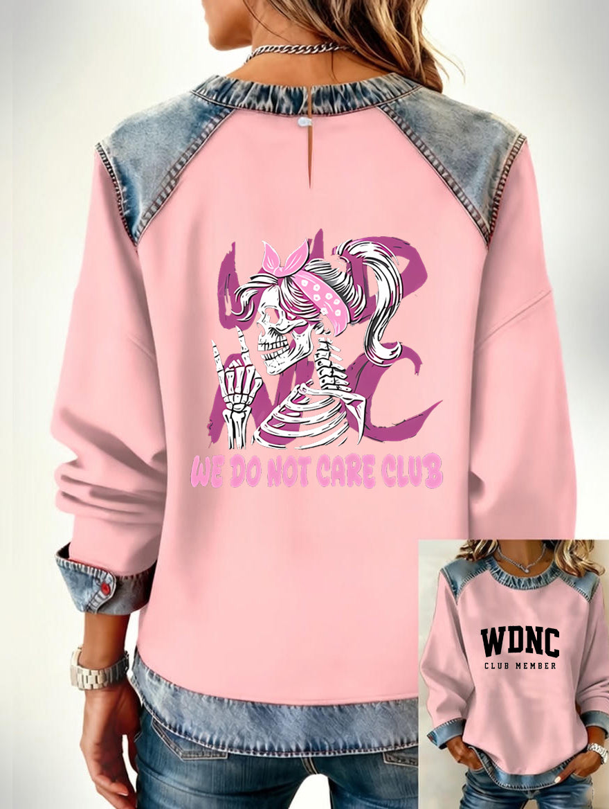 Women's  Retro Funny Proud Member Of Club We Do Not Care Menopause Perimenopause Print  Sweatshirt