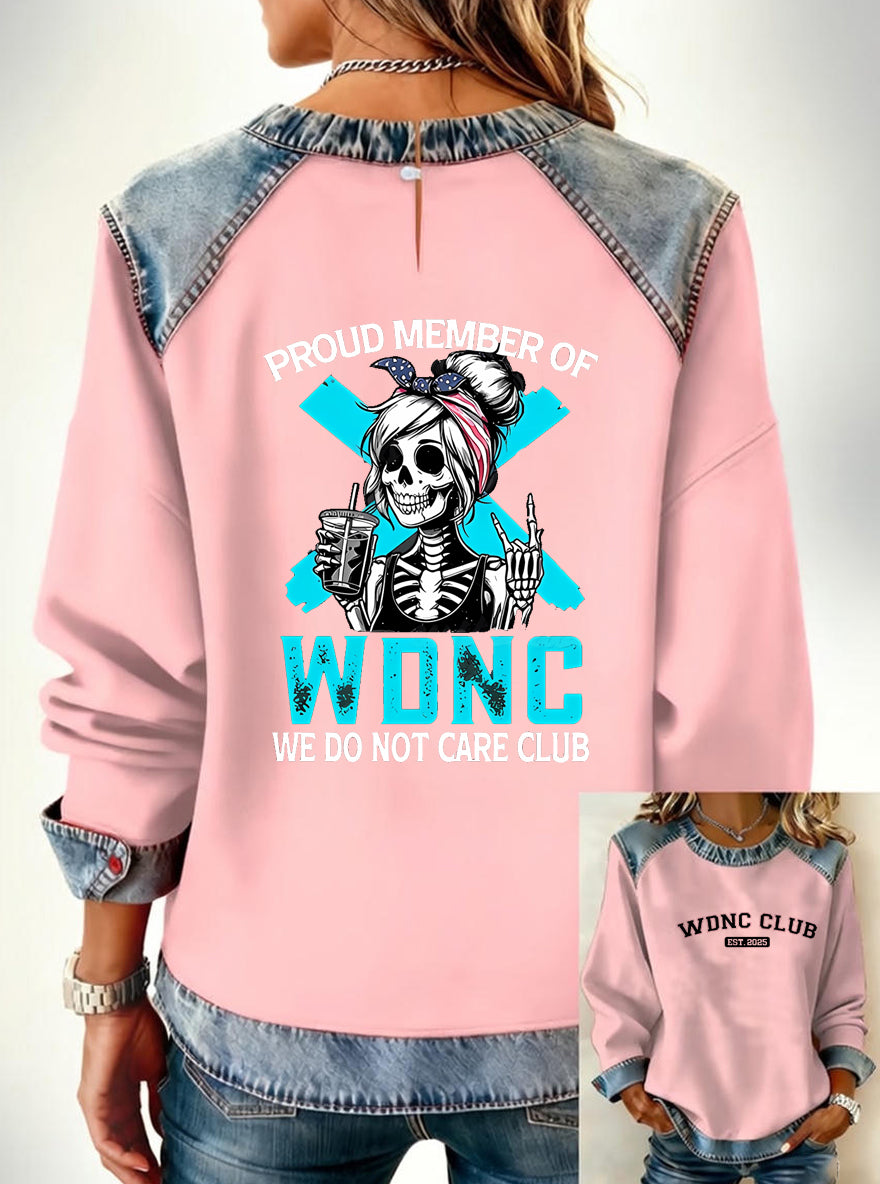 Women's  Retro Funny Proud Member Of Club We Do Not Care Menopause Perimenopause Print  Sweatshirtt