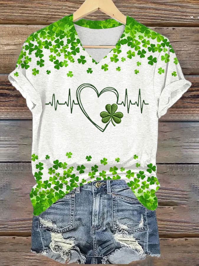 Women's St. Patrick's Day Print T-shirt