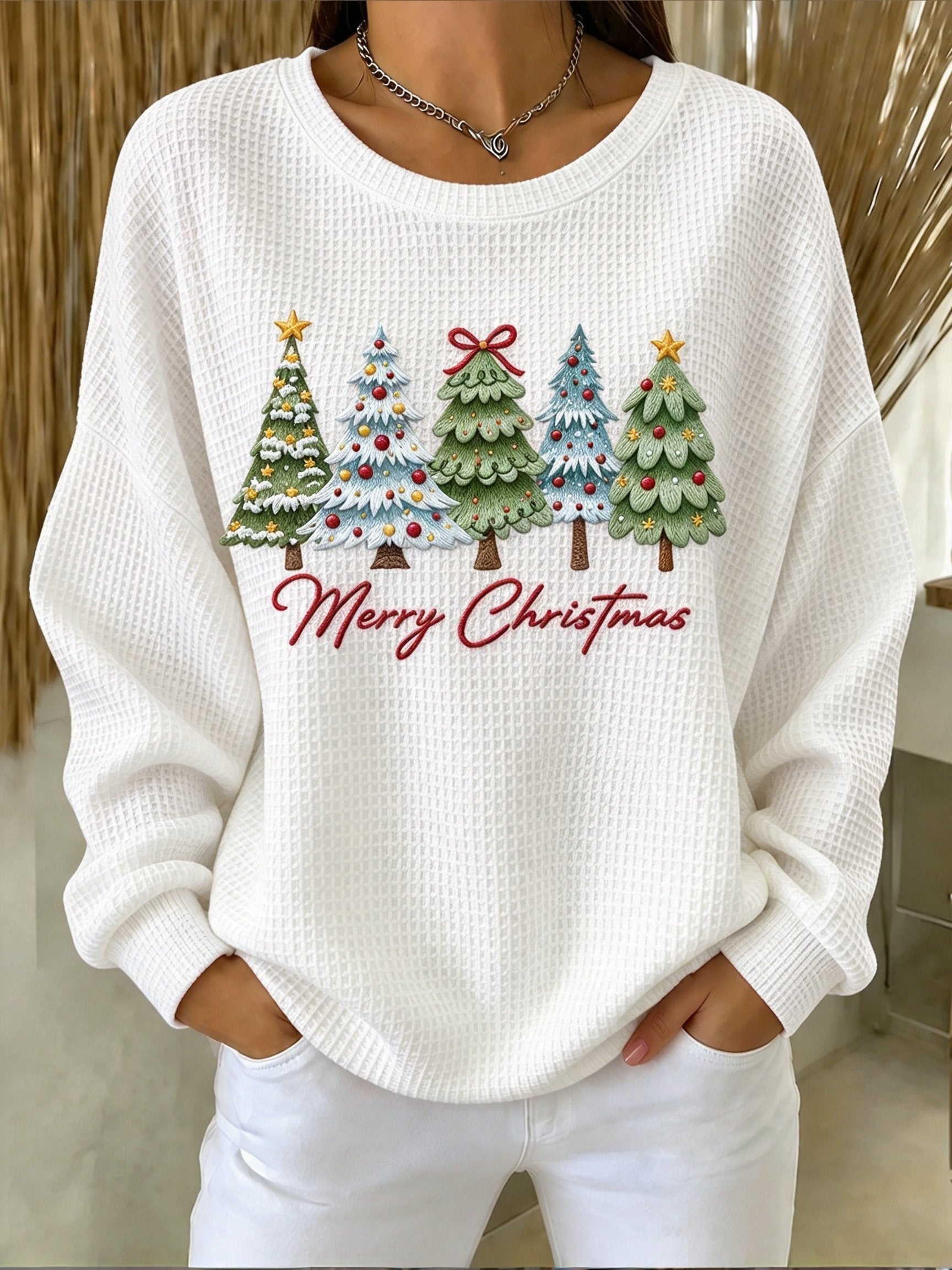 Women's Christmas Print Sweatshirt