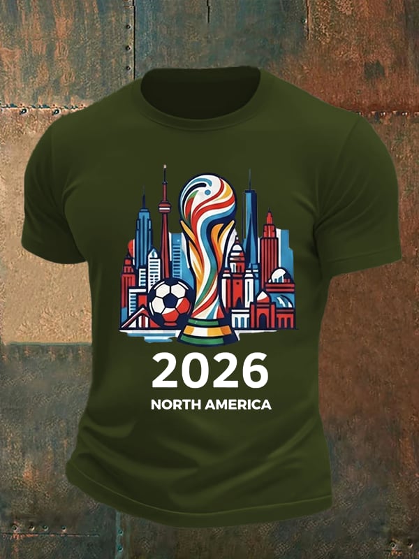 Men's  North America WC 2026 Soccer printed T-shirt
