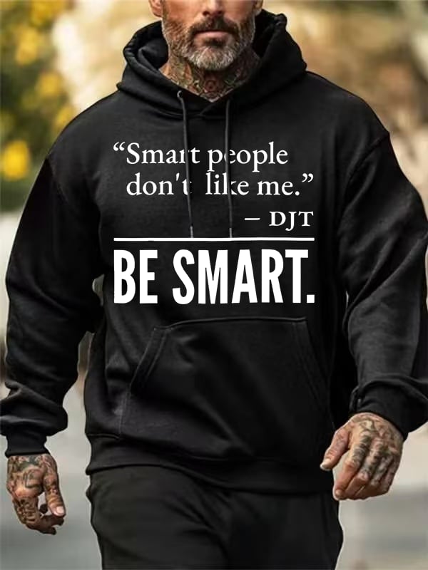 Men's  Smart people don't like me  Casual  Print  Hoodie