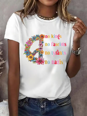 Women's Fashion Casual FDT Reject King Tiger Print  T-shirt