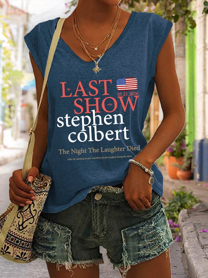 Retro Last Show 05.21.2026 The Night The Laughter Died After The Opening Monol, Hopefully People Laughed During The Show Print Tops Tank