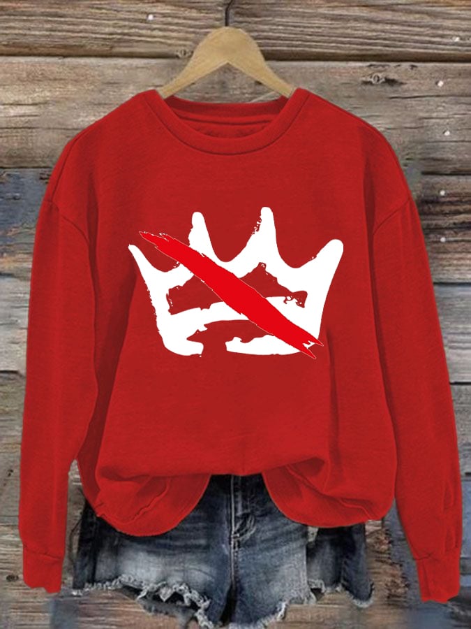 Women's No Kings In America Printed Sweatshirt