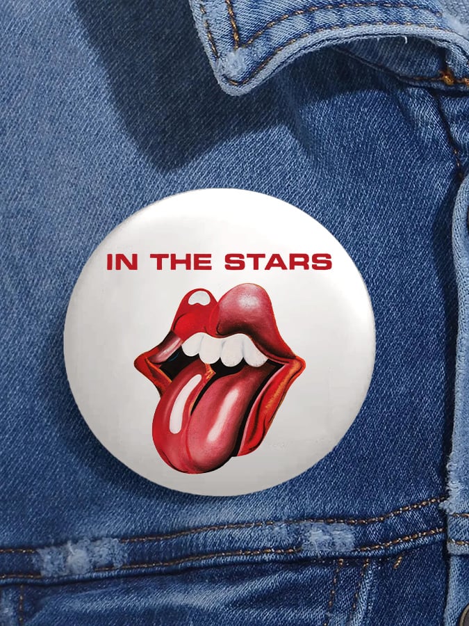Unisex Retro In The Stars Pin-Back Button