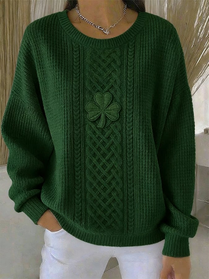 Women's St. Patrick's Day Print Round Neck Sweatshirt