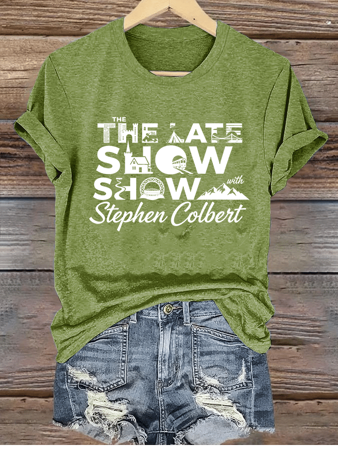 Women's Retro Last Show Tree Print T-Shirt
