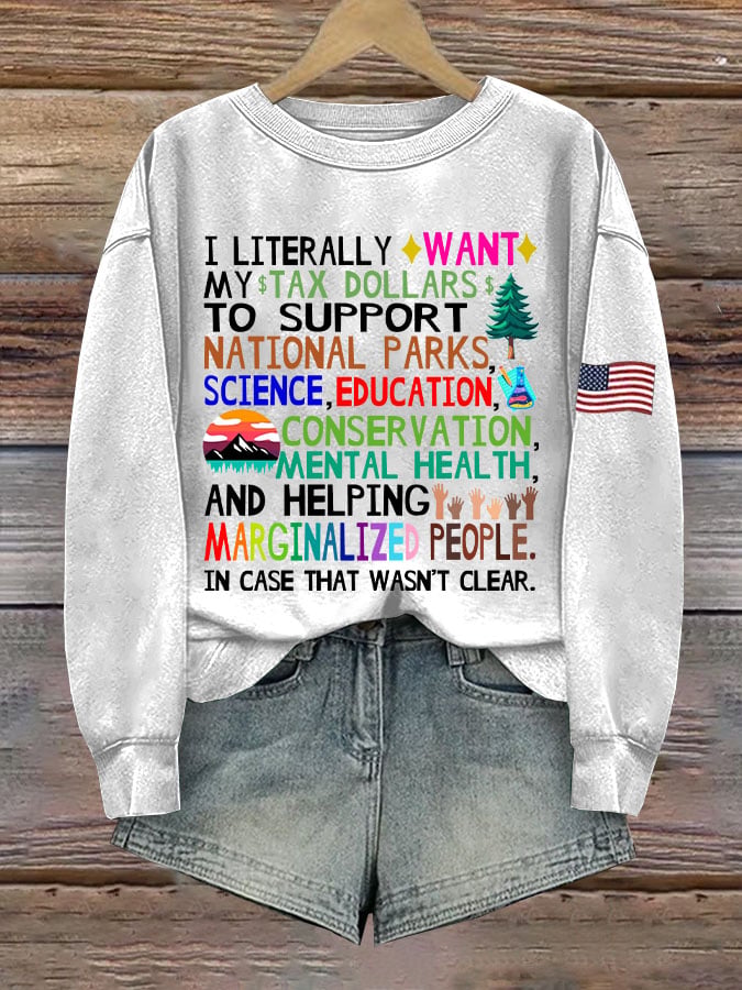 Women's Support National Parks Printed Sweatshirt