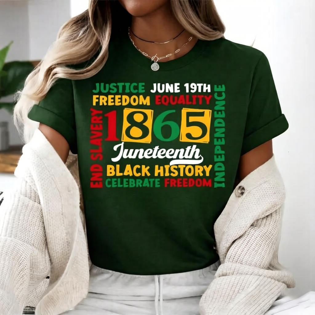 Unisex Casual Short-Sleeve Sexy Style Juneteenth 1865 T-Shirt