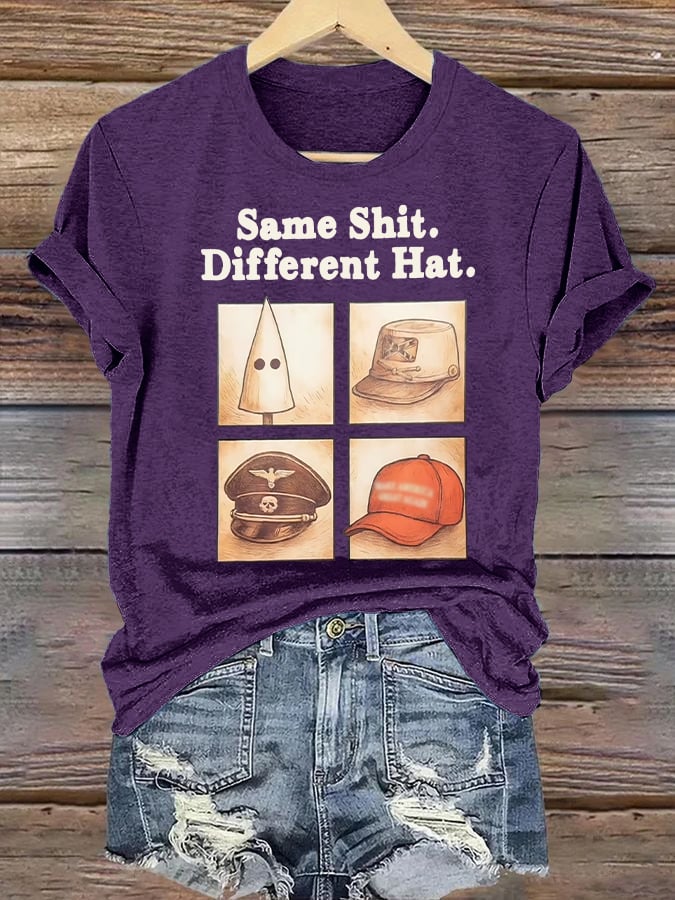 Women’s  Same Shit Different Hat  Print T-Shirt