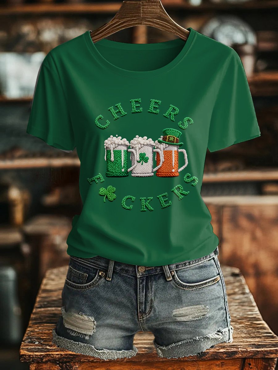 Women'S Casual St. Patrick'S Day Printed T-Shirt