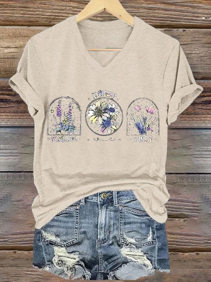 Women's Floral FDT Print T-Shirt