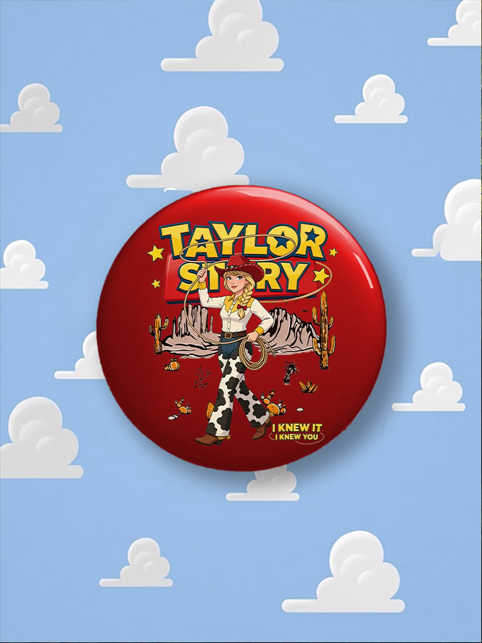 Unisex Retro I Knew It Pin-Back Button