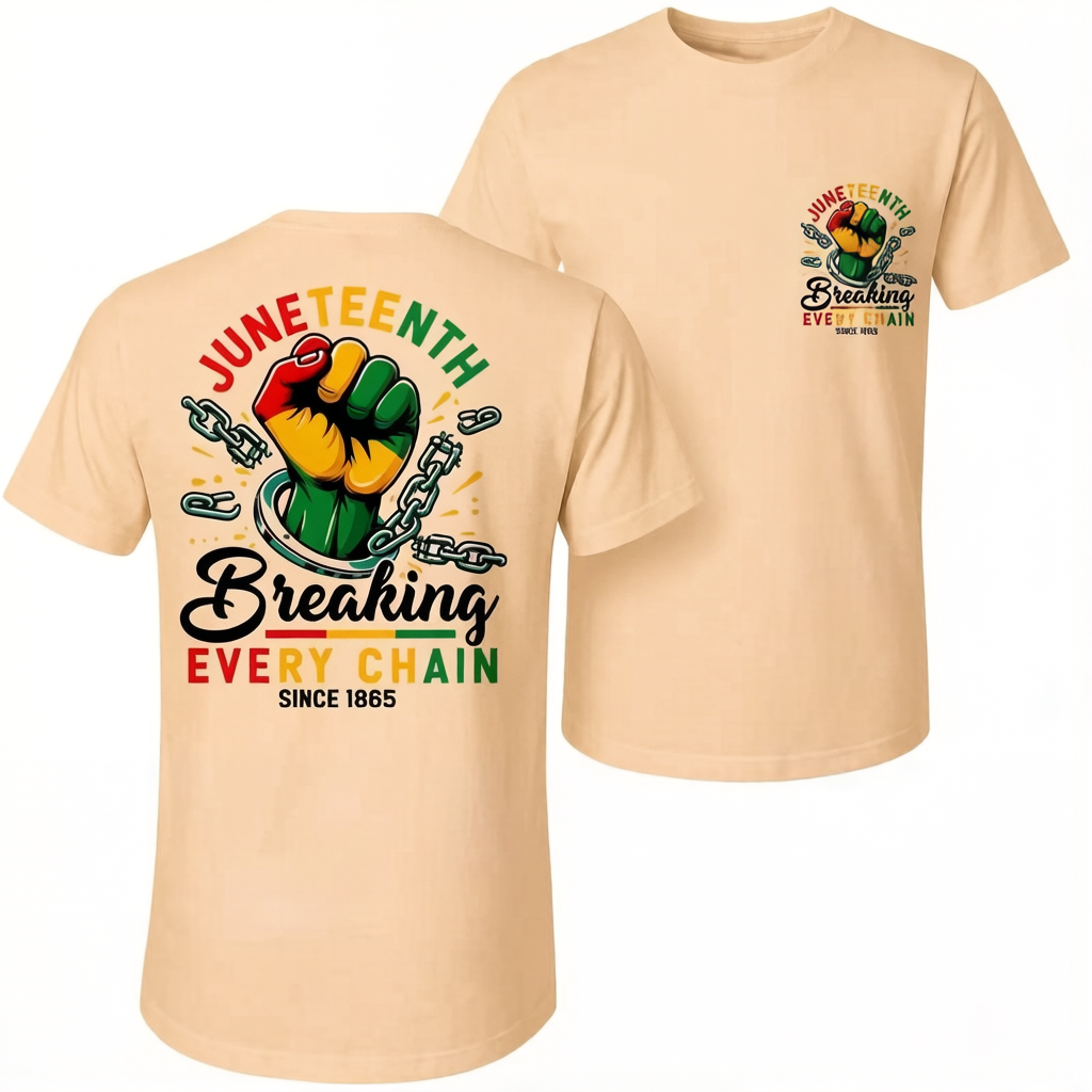Unisex Juneteenth 1865 Hot Stamped T-Shirt