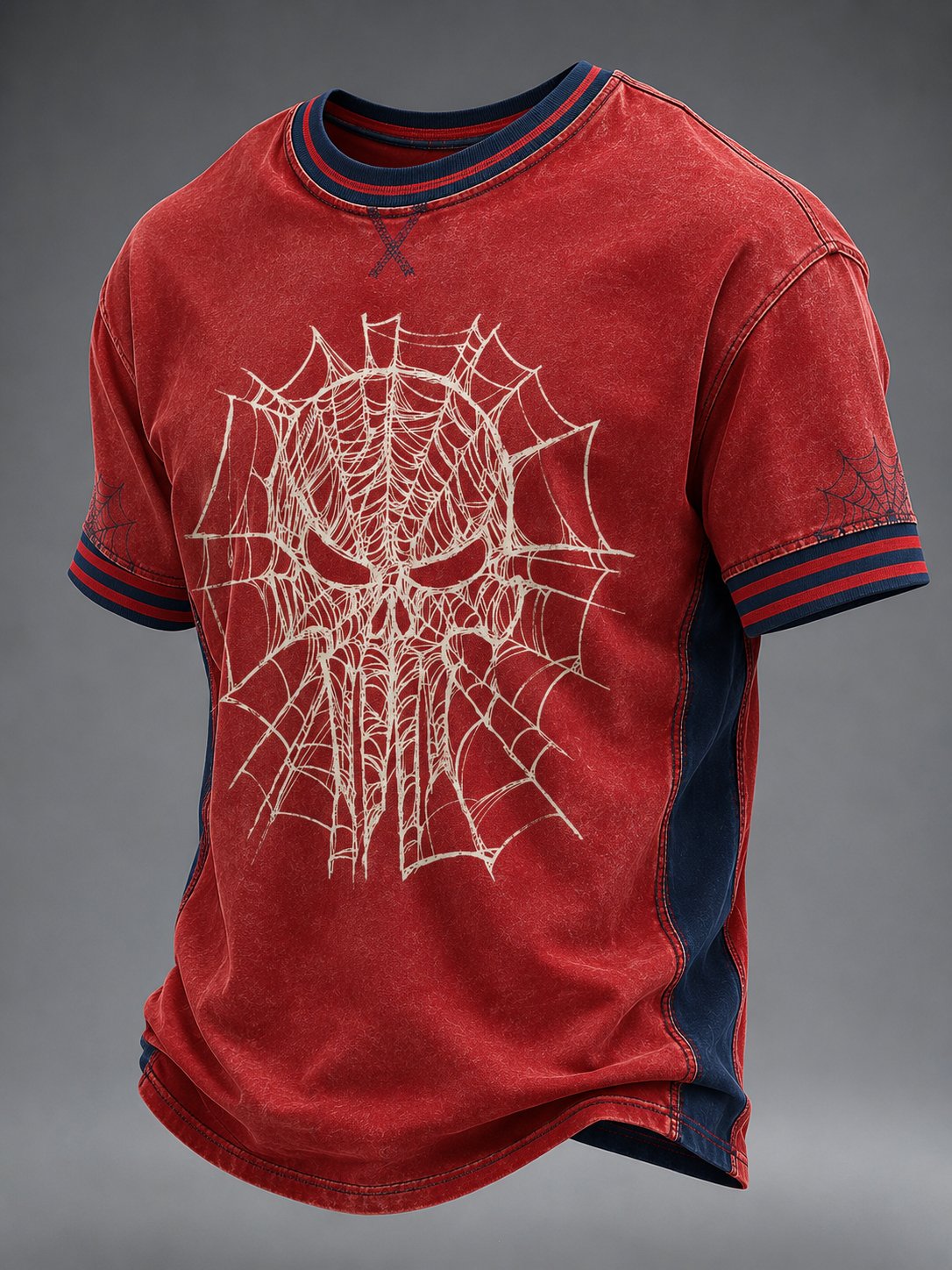 Men's Spider Graphic Printed Short-sleeved T-shirt